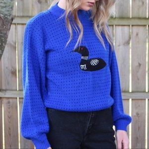 Vintage 80s polka dot loon sweater